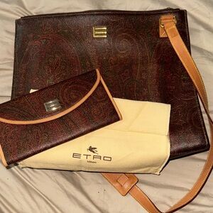 Etro bundle gorgeous bag and matching brand new wallet!!